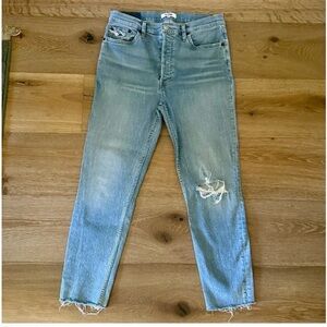 Re/Done Straight Ankle Crop Jeans